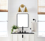 Load image into Gallery viewer, Korvi Iron Tapered Sconce Light - Wall Fixture in Black or Brass
