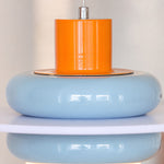 Załaduj obraz do przeglądarki galerii, Close-up of sea salt blue layered shade and orange accent