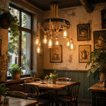 Cargar imagen en el visor de la Galería, Rustic farmhouse rope chandelier