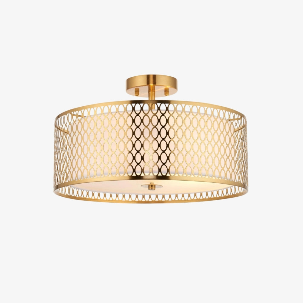 Liorin Geometrische Mesh 3-flammige Deckenleuchte – Metallgewebe-Lampe für Wohnzimmer oder Flur