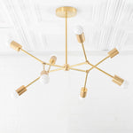 Load image into Gallery viewer, Mobilux Line Mobilux Line Modern Geometric Chandelier - Brass Ceiling Light Fixture
