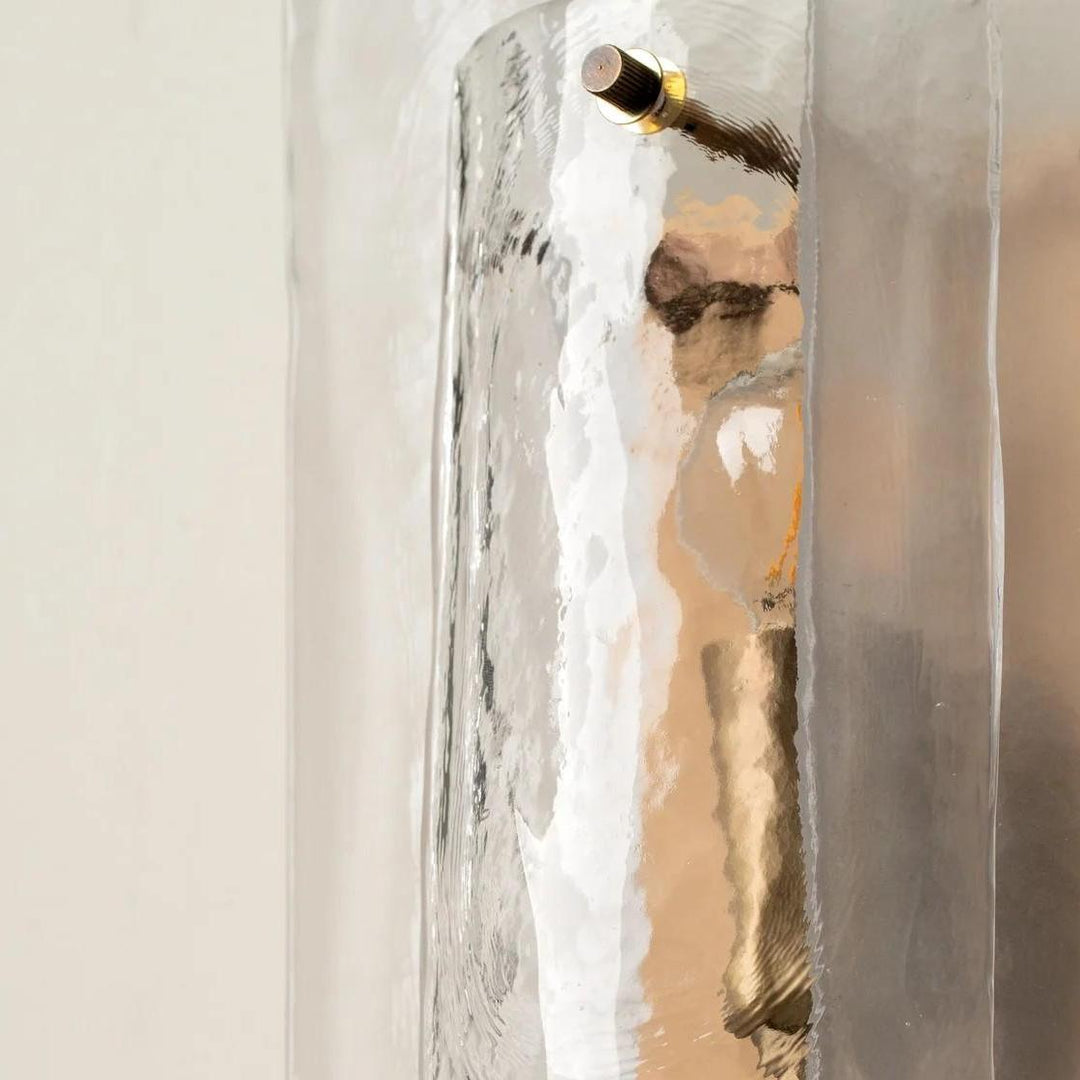 Velora Layered Textured Glass Wall Lamps - Suitable for Living Rooms and Hallways