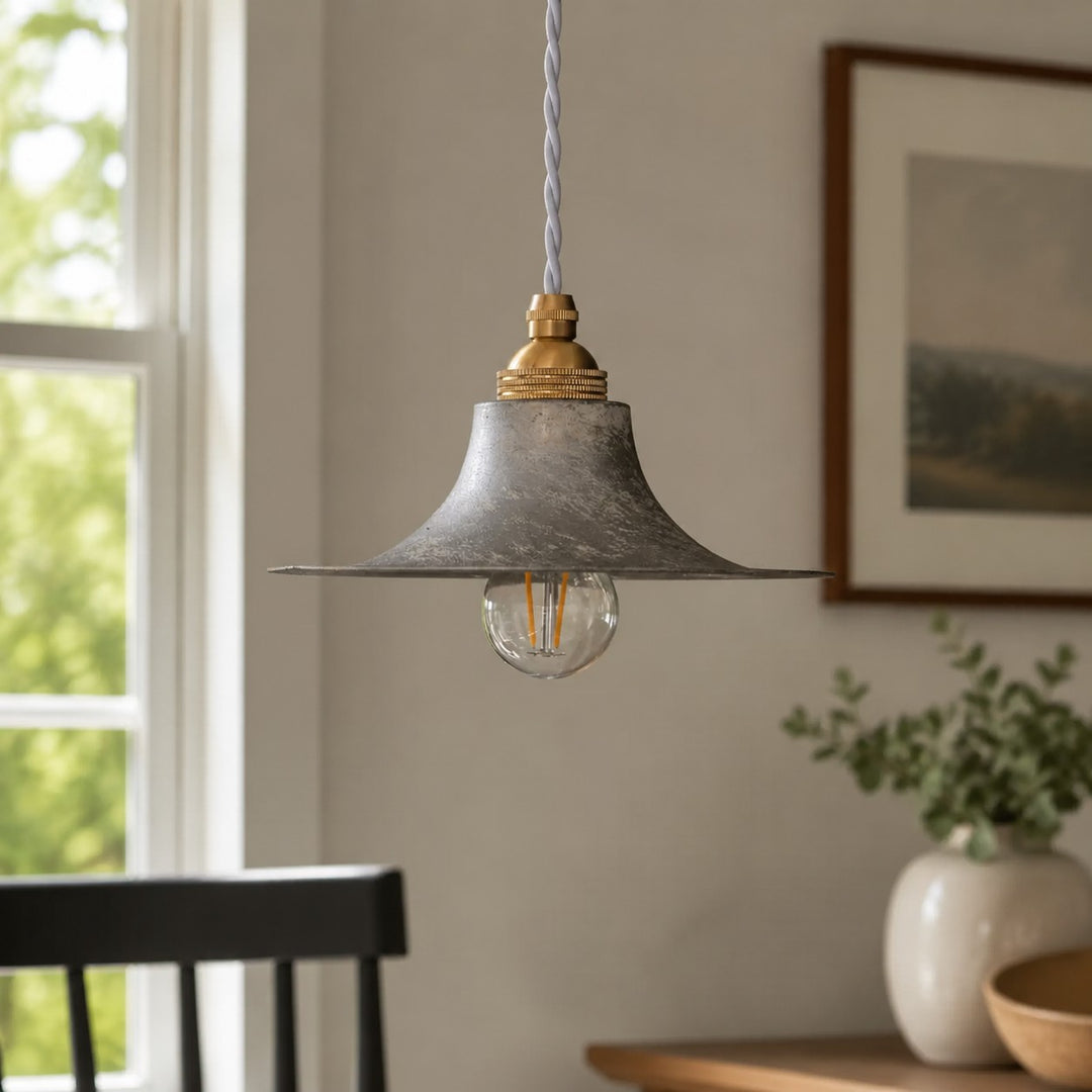 Lampada a sospensione nordica rustica fatta a mano con effetto arrugginito