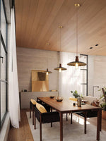 Load image into Gallery viewer, Brass Crest Pendant Light