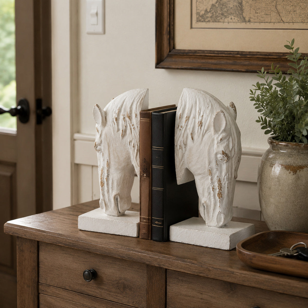 Horse Head bookends side view
