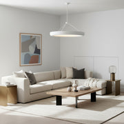 Plafonnier Halo à texture plâtre Plara – Lampe de plafond anneau moderne pour salon et salle à manger