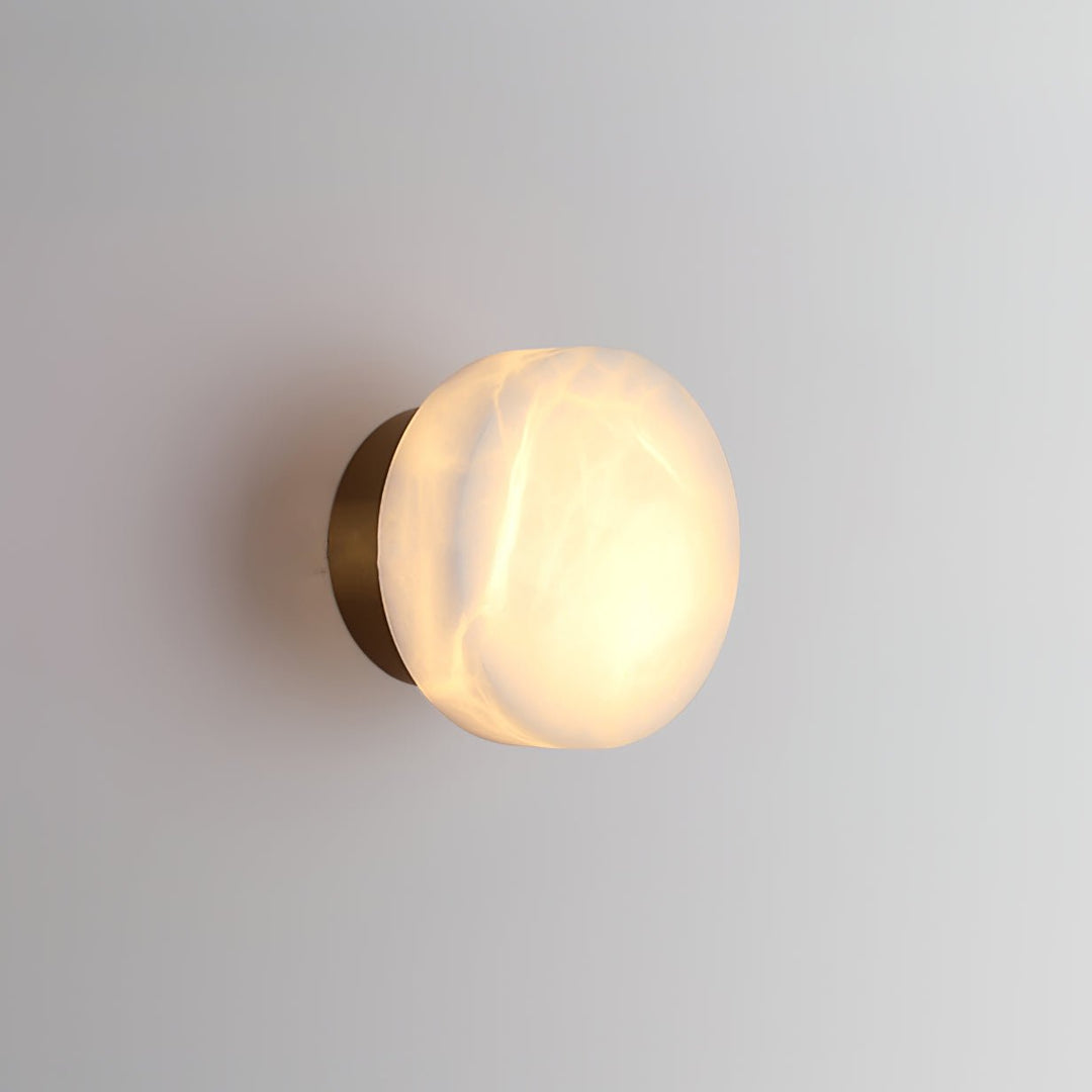 Zylindrische Alabaster Wandleuchte