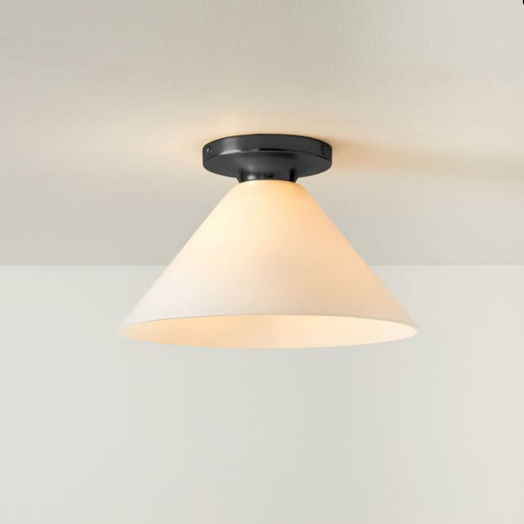 Conica Cone Flush Mount – Glass Ceiling Light for Modern Spaces