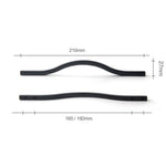 Load image into Gallery viewer, Curved Cabinet Handles – Minimalist Black Gold Cabinet Door Handle Set
