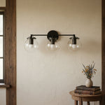 Load image into Gallery viewer, Glorica Glass 3 Shade Globe Vanity Light - Soft Bathroom Light Fixture
