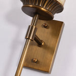 Cargar imagen en el visor de la Galería, Brushed brass rectangular backplate and arm detail