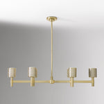 Load image into Gallery viewer, Galvia Champagne Bronze 6-Light Chandelier - Metal Adjustable
