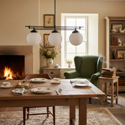 Glorica Glass Frosted Globe Pendant Light - Art Deco Hanging Light for Home