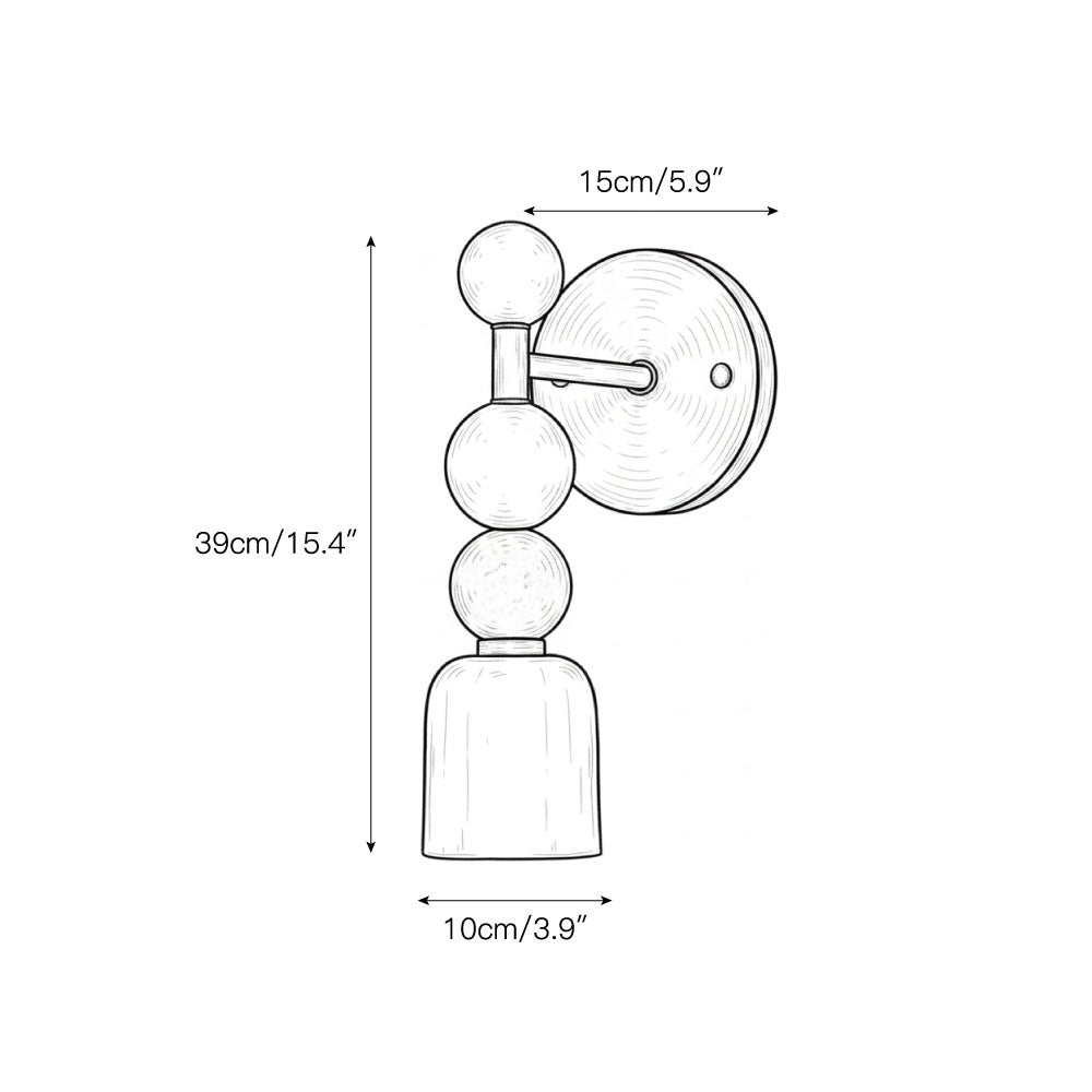 Lampada da parete in alabastro Flume