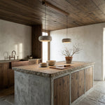 Load image into Gallery viewer, Travertine Drum Pendant Lamp