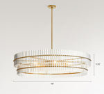 Load image into Gallery viewer, Lumora Crystal Pendant Light – Elegant Tumbled Brass &amp; Cut Glass
