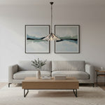 Afbeelding laden in galerijweergave, TF Astoria Tiffany Plafondhanglamp – Geometrisch Glasontwerp met Inkepingen voor Woonkamer