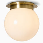 Load image into Gallery viewer, Rivolence Flush Mount Ceiling Fixture - Minimal Globe Brass Lighting
