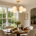Cargar imagen en el visor de la Galería, Six-arm chandelier above a breakfast table