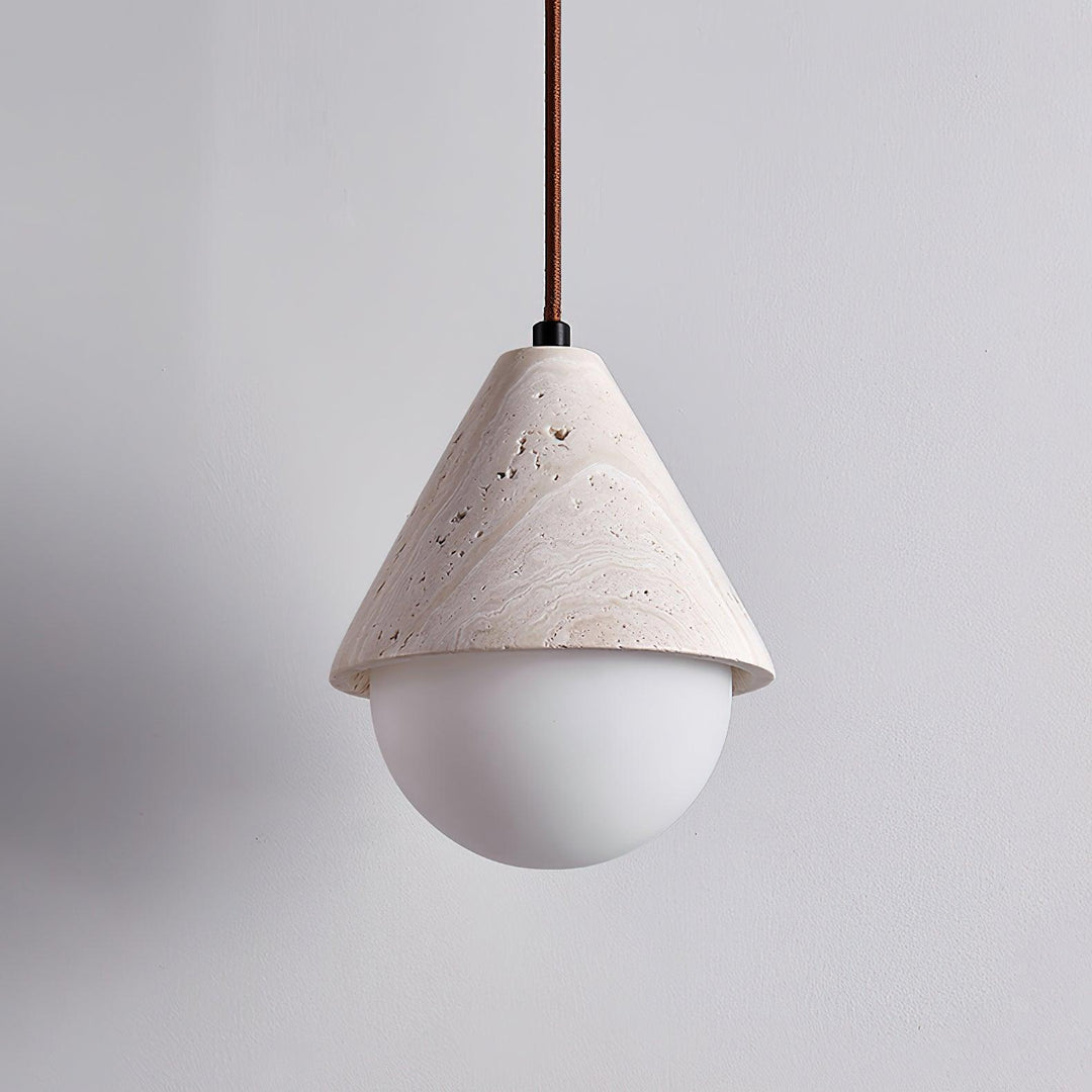 Lampa Wisząca z Trawertynu