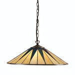 Afbeelding laden in galerijweergave, TF Dark Star Tiffany-hanger – glas-in-lood geometrisch ontwerp plafondlamp voor woonkamers