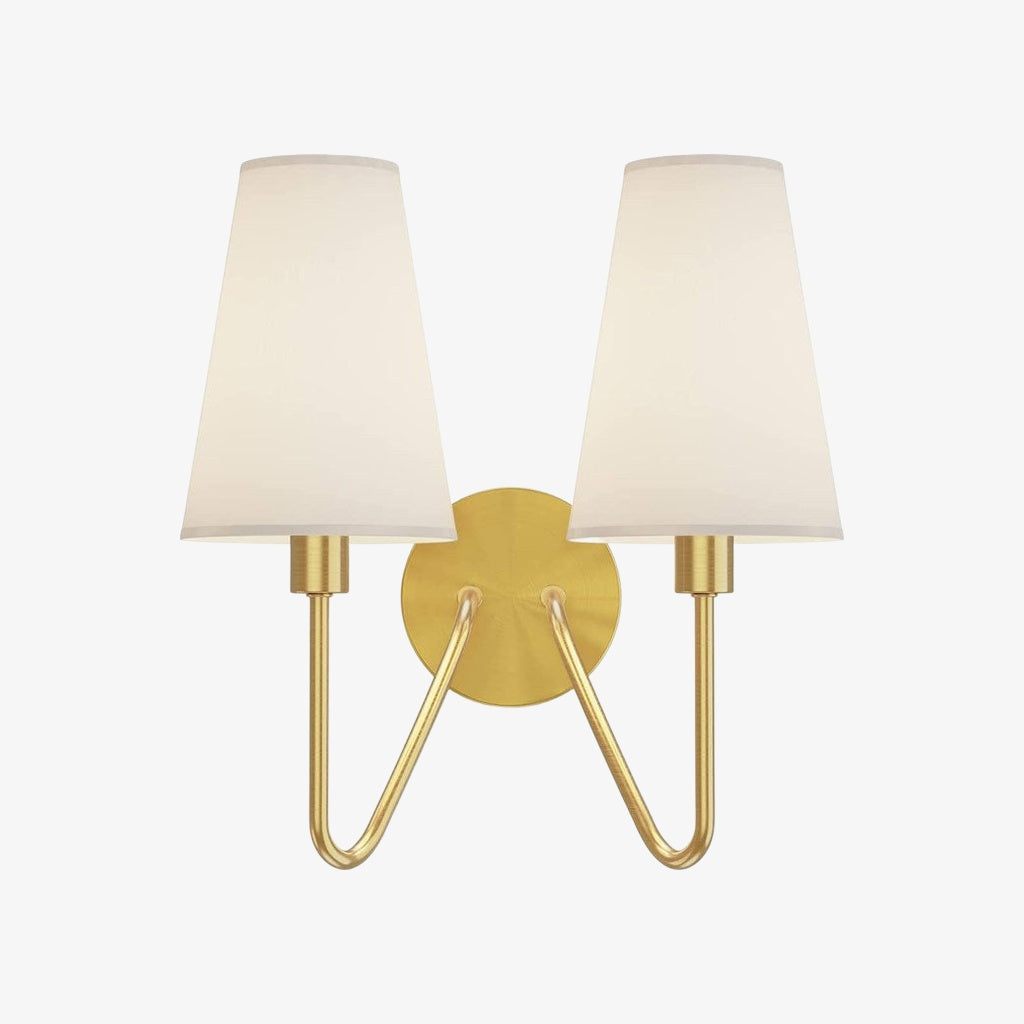 Arcuma Vintage Geïnspireerde Metalen Wandkandelaar - Handgemaakte Stoffen Kap voor Slaapkamer