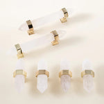 Load image into Gallery viewer, Brass Crystal Door Knobs: Kitchen Cabinet Knobs &amp; Bedroom Drawer Pulls
