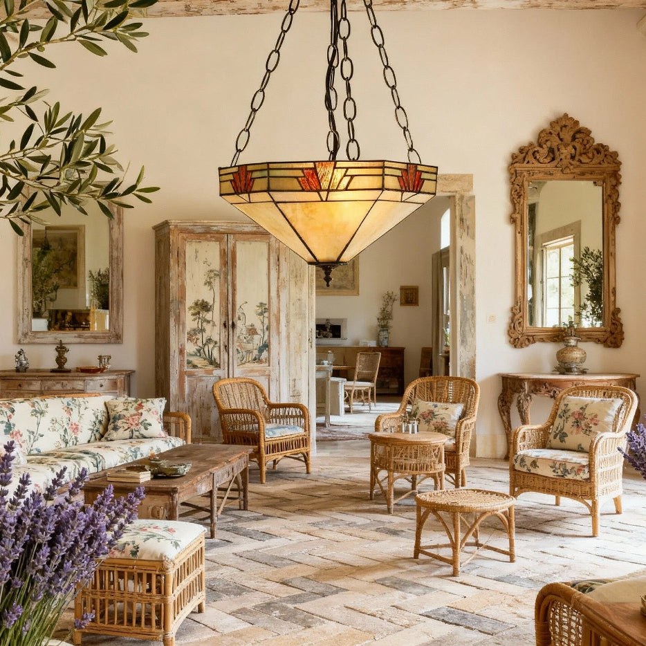 Suspension TF Nevada – Verre artisanal contemporain à inversion pour salles à manger et entrées