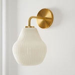 Load image into Gallery viewer, Rivrona Ribbed Glass Wall Sconce - Elegant Modern Lighting for Hallway &amp; Bedroom
