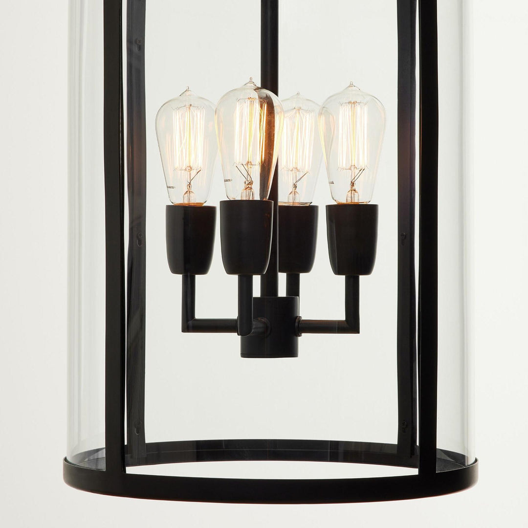 Ferrix Modern Outdoor Lantern Iron Pendant Lamp - Industial Glass Lighting Design