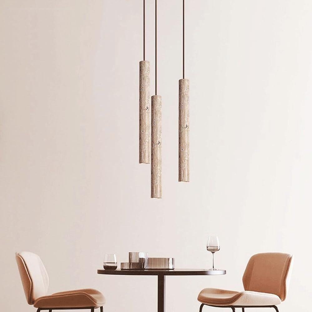 Gemarmerde Travertijn Cilinder Moderne Hanglamp