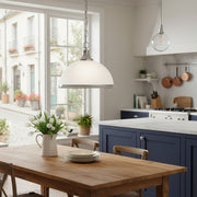 Suspension en verre côtelé TF Vintora – Finition métallique élégante pour cuisines, salles à manger et couloirs