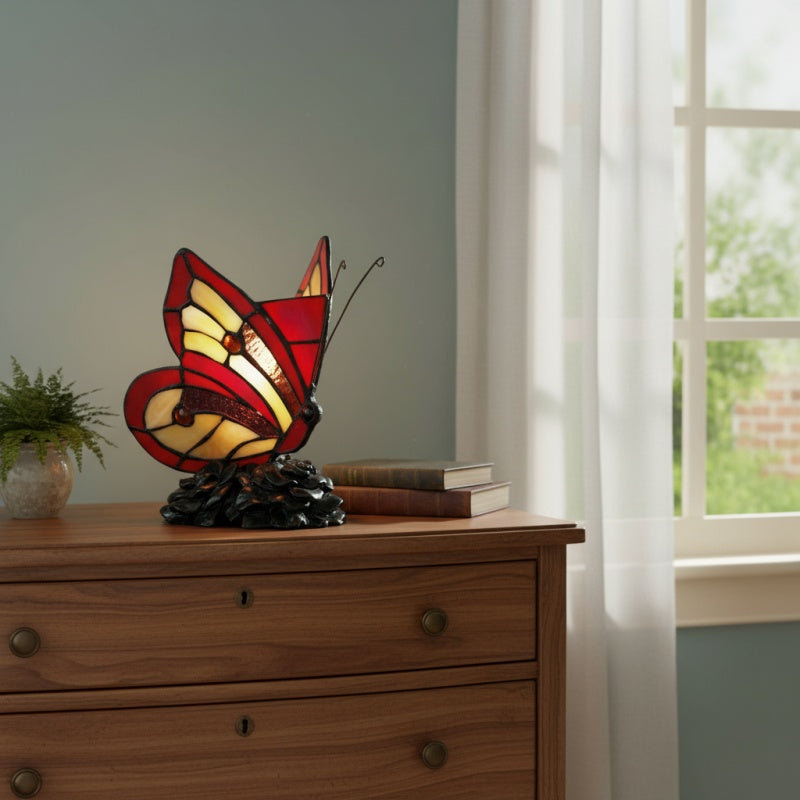 TF Butterfly Tafellamp – Natuurgeïnspireerd glazen ontwerp perfect voor woonkamers of gangen
