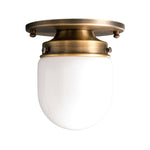 Load image into Gallery viewer, Opalume White Opal Glass Bulb-Globe Flush-Mount Ceiling Light for Entry &amp; Living Room

