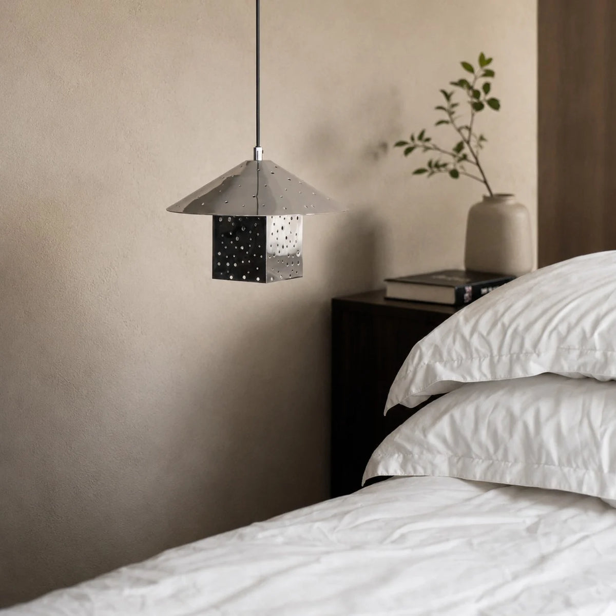 Bauhaus Hollow Silver Single Pendant Light