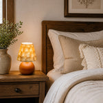 Load image into Gallery viewer, Beamira Natural Shell Mica Table Lamp – Handmade Crafted for Bedroom or Living Room