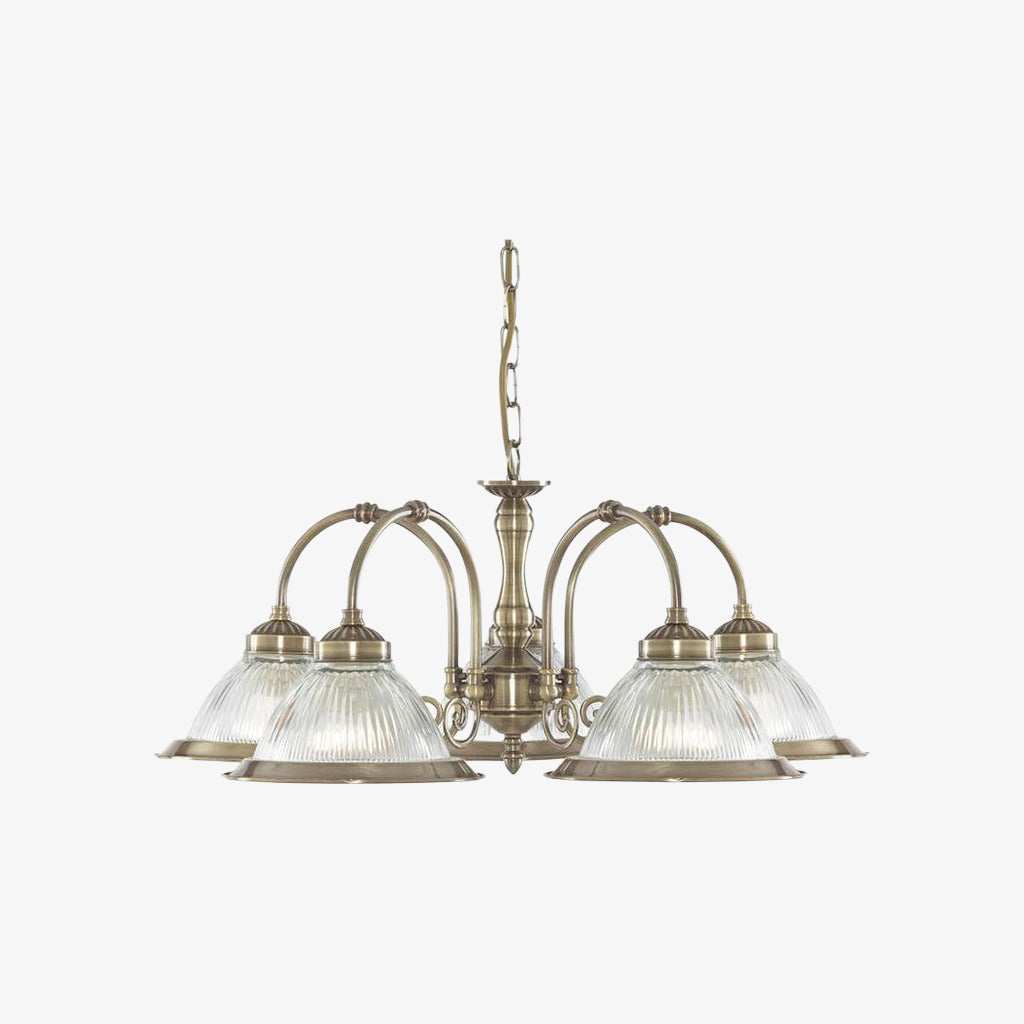 Suspension en verre côtelé TF Vintora – Finition métallique élégante pour cuisines, salles à manger et couloirs