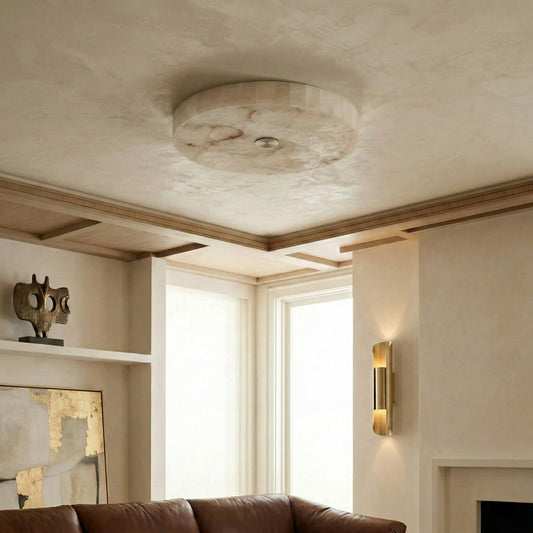 AlbaSphere Moderne Ronde Ultra Dunne Plafondlamp - Albast Hedendaagse Huisverlichting