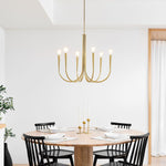 Load image into Gallery viewer, Borvia Swoop Arm Chandelier - Vintage-Inspired Modern Perfect for Home
