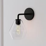 Load image into Gallery viewer, Merin Sculptural Milk Glass Geometric Wall Lamp
