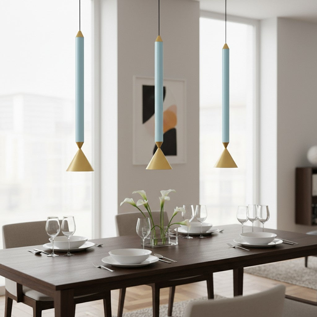 Vertara Minimal Cone Pendant Light – Sleek Architectural Hanging Lamp for Dining and Kitchen