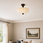 Load image into Gallery viewer, Durnic Cream Style Ceiling Light – French Vintage Flush Mount Ceiling Light for Bedroom