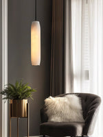 Load image into Gallery viewer, Alabaster Flute Pendant Light