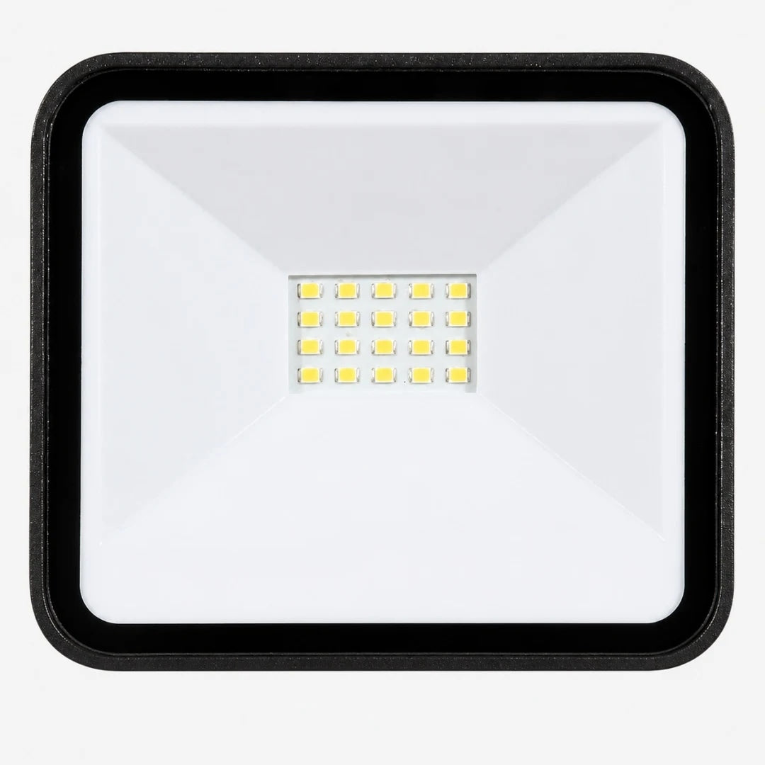 Glass diffuser and LED panel detail of black outdoor wall lamp