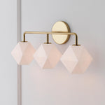 Load image into Gallery viewer, Talvior Geometric Modern Bathroom Sconce - Faceted Shade Light in Luxe Finishes
