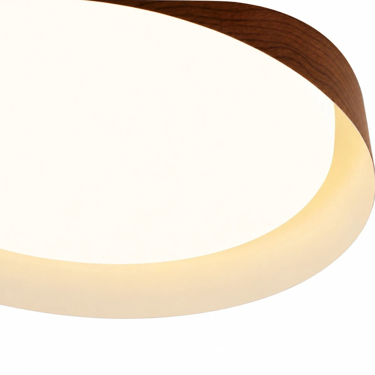 Wabi-Sabi Wood Color LED Flush Mount Ceiling Light