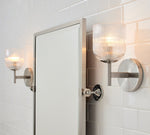 Load image into Gallery viewer, Bravira Ribbed Glass Sconce - Metal Wall Light with Clear Glass Shade
