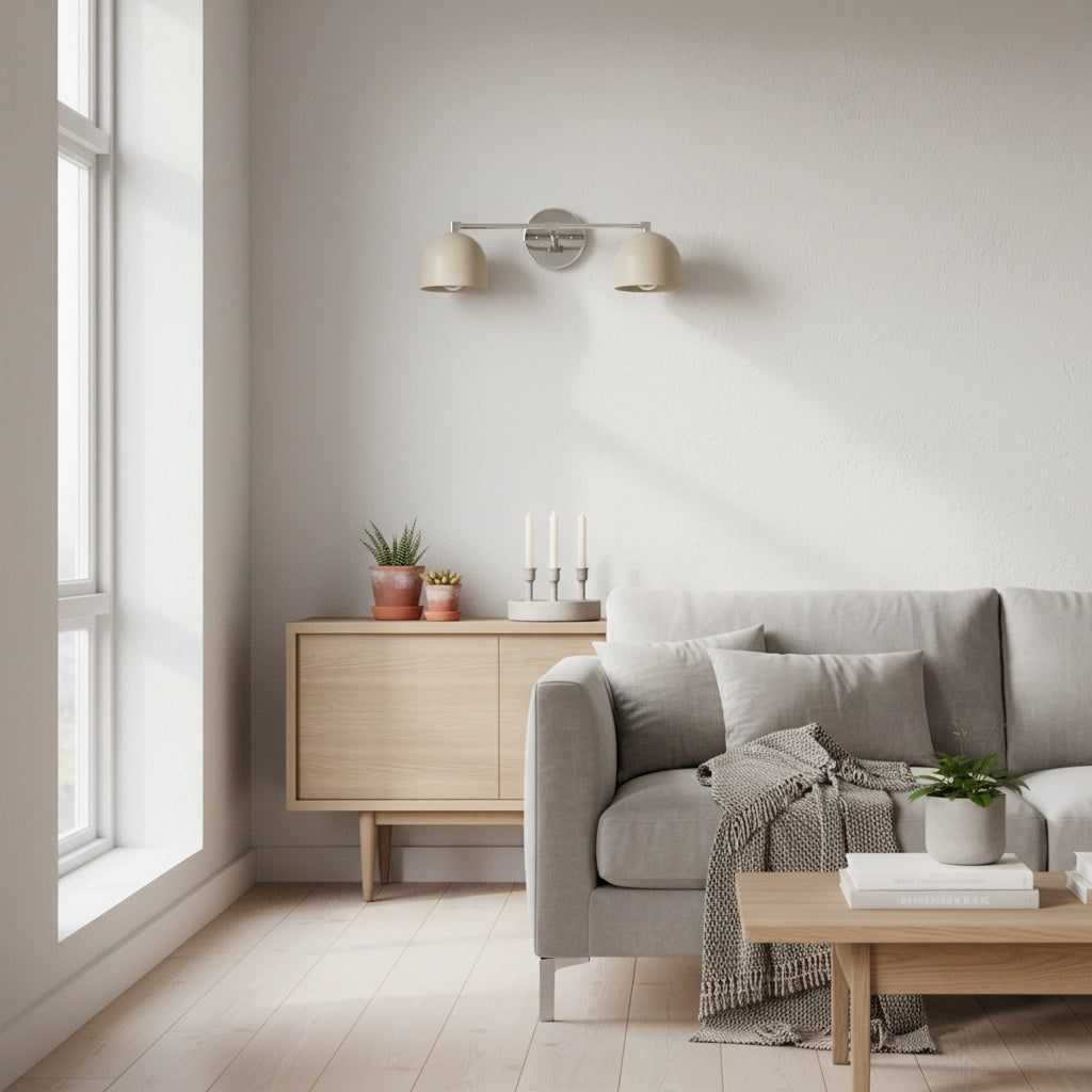 Metio Dome Half-Ball Design – Sleek Industrial Wall Light for Bathroom