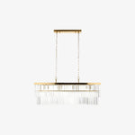 Afbeelding laden in galerijweergave, Vitralon Lineaire Hanglamp - Diamantvormige Glazen Lampenkap (Kristalhelder) - Geschikt voor Woon- en Eetkamers