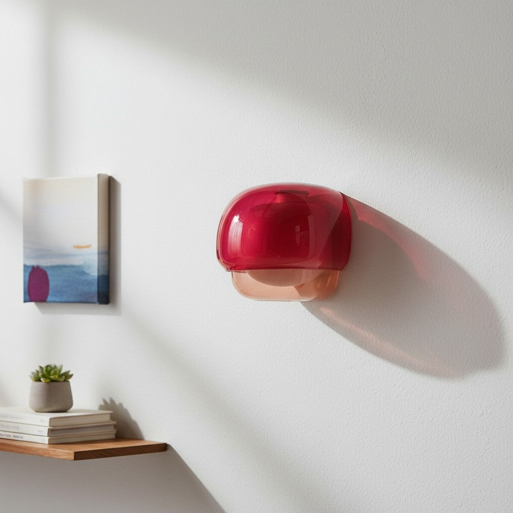 Clinco Colored Glass Wall Light – Vintage Light for Bathroom & Hallway